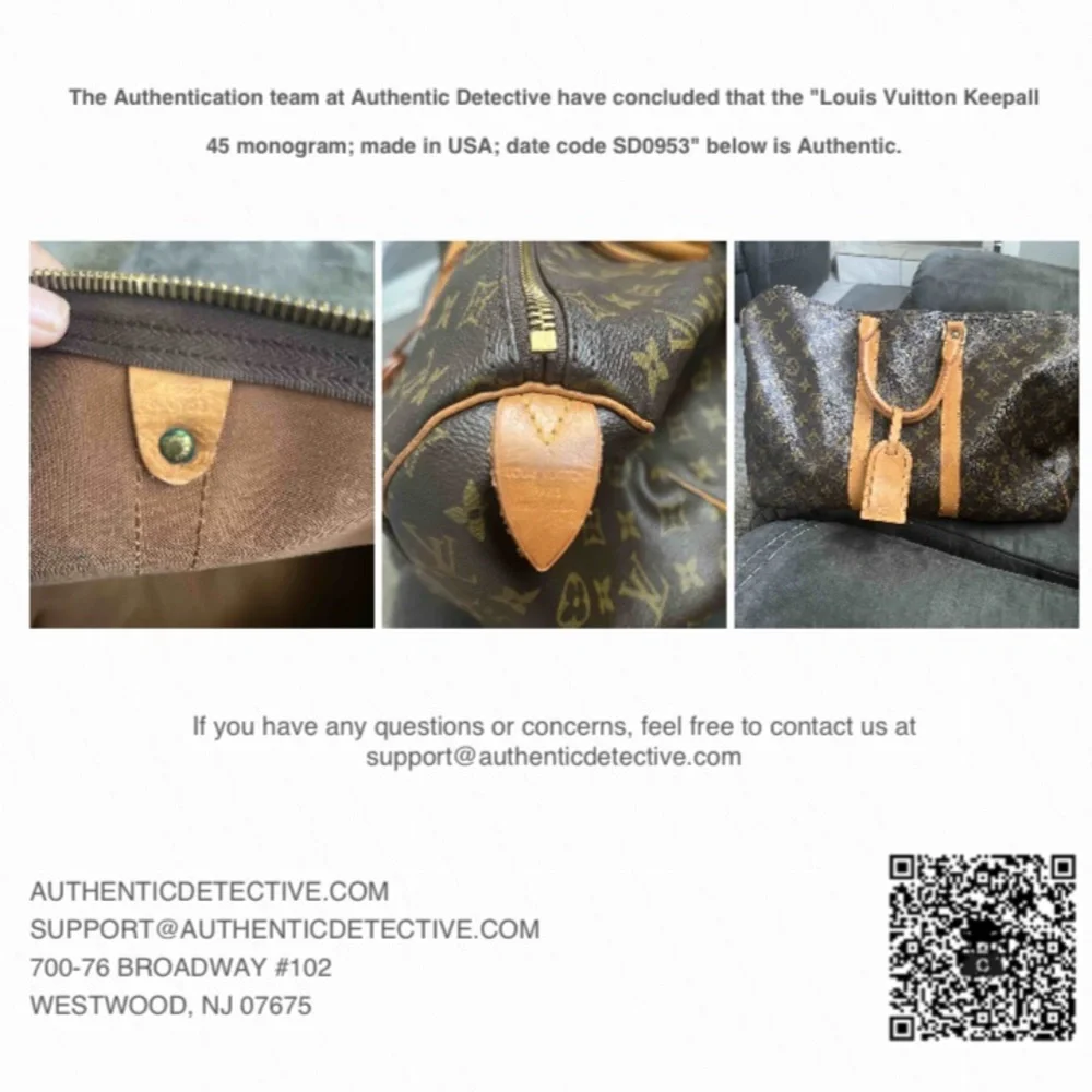 Louis Vuitton KeepAll – 45 Vintage Duffel Bag Weekend Overnight Carry on - Picture 15 of 16